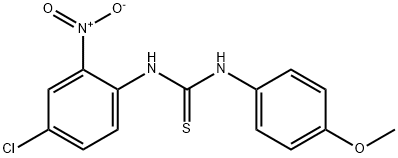 N-{4-chloro-2-nitrophenyl}-N'-(4-methoxyphenyl)thiourea Struktur