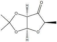 1-O,2-O-Isopropylidene-5-deoxy-β-D-threo-3-pentosulofuranose Struktur