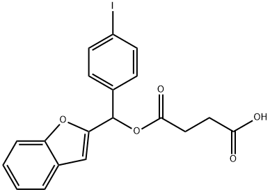 Succinic acid hydrogen 1-[α-(2-benzofuranyl)-p-iodobenzyl] ester Struktur