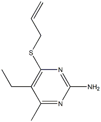 2-Pyrimidinamine,5-ethyl-4-methyl-6-(2-propenylthio)-(9CI) Struktur