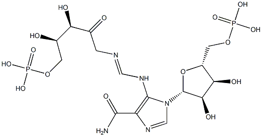 N(1)-((5'-phosphoribulosyl)formimino)-5-aminoimidazo-4-carboxamide ribonucleotide Struktur