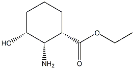 Cyclohexanecarboxylic acid, 2-amino-3-hydroxy-, ethyl ester, (1R,2R,3S)-rel- Struktur