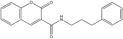 2-oxo-N-(3-phenylpropyl)-2H-chromene-3-carboxamide Struktur