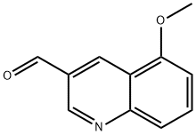 3-Quinolinecarboxaldehyde,5-methoxy-(9CI) Struktur