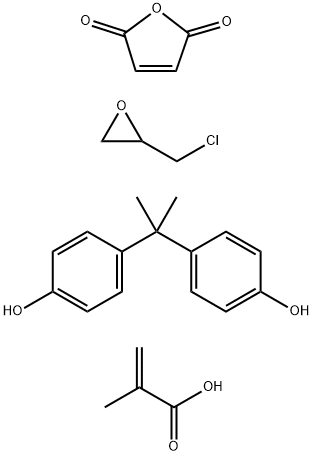 2-Propenoic acid, 2-methyl-, polymer with (chloromethyl)oxirane, 2,5-furandione and 4,4-(1-methylethylidene)bisphenol Struktur