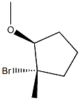 Cyclopentane, 1-bromo-2-methoxy-1-methyl-, (1R,2R)-rel- (9CI) Struktur