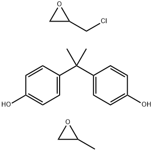 Phenol, 4,4-(1-methylethylidene)bis-, polymer with (chloromethyl)oxirane and methyloxirane Struktur