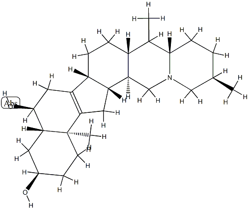 (5α,25α)-8,9-Didehydrocevane-3α,6α-diol Struktur