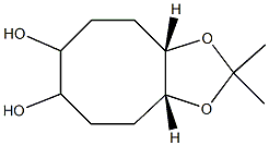 6,7-Cycloocta-1,3-dioxolediol, octahydro-2,2-dimethyl-, (3aR,9aS)-rel- (9CI) Struktur