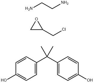 Phenol, 4,4-(1-methylethylidene)bis-, polymer with (chloromethyl)oxirane and 1,2-ethanediamine Struktur