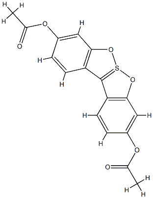 [1,2]Benzoxathiolo[2,3-b][1,2]benzoxathiole-6-SIV-3,9-diol diacetate Struktur