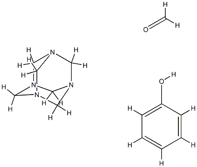 Formaldehyde, polymer with phenol and 1,3,5,7-tetraazatricyclo[3.3.1.13#,7]decane Struktur