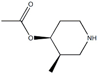 4-Piperidinol,3-methyl-,acetate(ester),(3R,4S)-rel-(9CI) Struktur