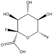 ba-D-Glucopyranuronic acid, 1-deoxy-1-fluoro-5-C-fluoro- (9CI) Struktur