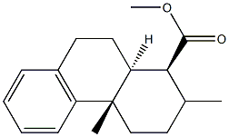 1,2,3,4,4a,9,10,10aβ-Octahydro-1,4aβ-dimethylphenanthrene-1β-carboxylic acid methyl ester Struktur