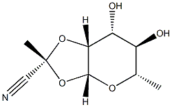 ba-L-Mannopyranose, 1,2-O-[(1R)-1-cyanoethylidene]-6-deoxy- (9CI) Struktur