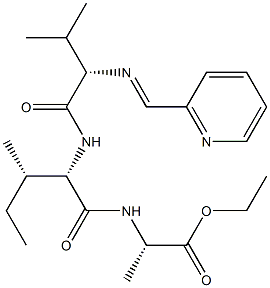 N-(2-Pyridinylmethylene)-L-Val-L-Ile-L-Ala-OEt Struktur