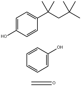 Formaldehyde, polymer with phenol and 4-(1,1,3,3-tetramethylbutyl)phenol Struktur