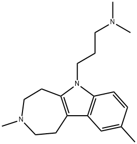 2,3,4,5-Tetrahydro-N,N,3,9-tetramethylazepino[4,5-b]indole-6(1H)-propan-1-amine Struktur