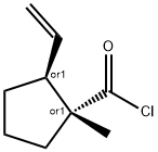 Cyclopentanecarbonyl chloride, 2-ethenyl-1-methyl-, (1R,2S)-rel- (9CI) Struktur