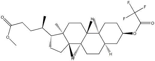 3α-(Trifluoroacetyloxy)-5β-cholan-24-oic acid methyl ester Struktur