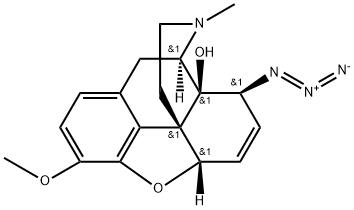 8β-Azido-6,7-didehydro-4,5α-epoxy-3-methoxy-17-methylmorphinan-14-ol Struktur