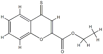 ethyl 4-sulfanylidenechromene-2-carboxylate Struktur