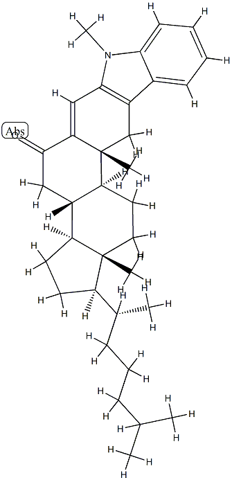 1'-Methyl-1'H-cholest-2-eno[3,2-b]indol-4-en-6-one Struktur