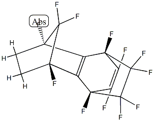 1,2,3,4,5,8,9,9,10,10,11,11-Dodecafluoro-1,4,5,6,7,8-hexahydro-1α,4α-ethano-5β,8β-methanonaphthalene Struktur