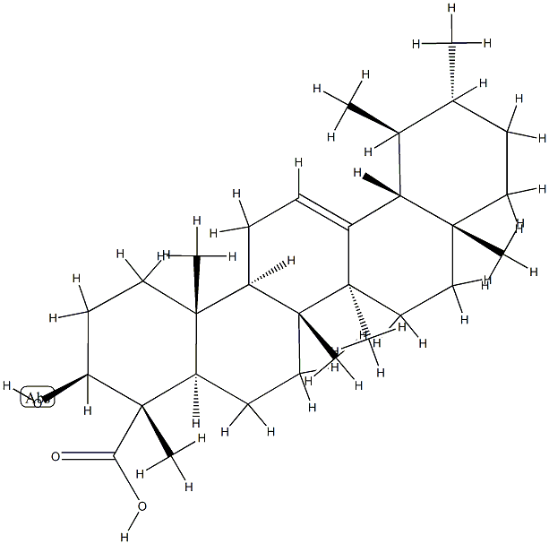 3β-Hydroxyurs-12-en-23-oic acid Struktur