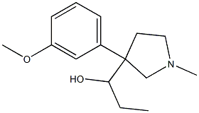 α-Ethyl-3-(3-methoxyphenyl)-1-methyl-3-pyrrolidinemethanol Struktur