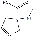 3-Cyclopentene-1-carboxylicacid,1-(methylamino)-(9CI) Struktur