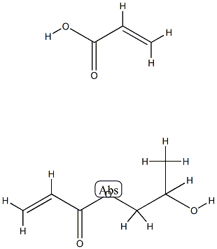 2-Propenoic acid, polymer with 1,2-propanediol mono-2-propenoate Struktur