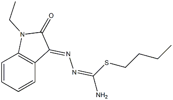 1-ethylisatin-S-n-butylisothiosemicarbazone Struktur