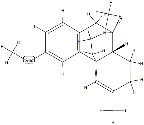 5,6-Didehydro-3-methoxy-6,17-dimethylmorphinan Struktur