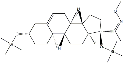 3β,17-Bis[(trimethylsilyl)oxy]pregn-5-en-20-one O-methyl oxime Struktur