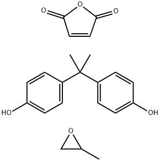 2,5-Furandione, polymer with 4,4-(1-methylethylidene)bisphenol and methyloxirane Struktur