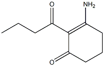 2-Cyclohexen-1-one,3-amino-2-(1-oxobutyl)-(9CI) Struktur