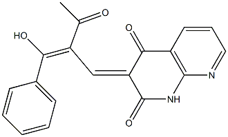 1,3-Butanedione,2-[(1,2-dihydro-4-hydroxy-2-oxo-1,8-naphthyridin-3-yl)methylene]-1-phenyl-(9CI) Struktur