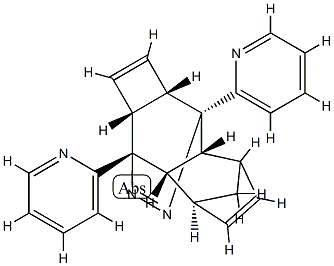 2aα,3,3aα,4,7,7aα,8,8aα-Octahydro-3,8-di(2-pyridinyl)-3β,8β-epiazo-4β,7β-methanocyclobuta[b]naphthalene Struktur