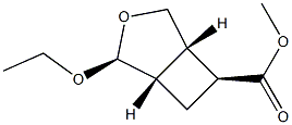 3-Oxabicyclo[3.2.0]heptane-6-carboxylicacid,2-ethoxy-,methylester,(1R,2R,5R,6R)-rel-(9CI) Struktur