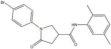 1-(4-bromophenyl)-N-(2,5-dimethylphenyl)-5-oxopyrrolidine-3-carboxamide Struktur