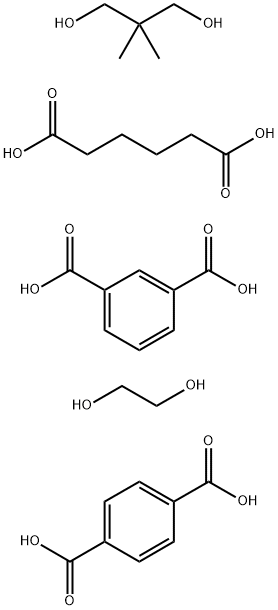 1,3-Benzenedicarboxylic acid, polymer with 1,4-benzenedicarboxylic acid, 2,2-dimethyl-1,3-propanediol, 1,2-ethanediol and hexanedioic acid Struktur