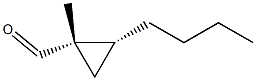 Cyclopropanecarboxaldehyde, 2-butyl-1-methyl-, (1R,2S)-rel- (9CI) Struktur