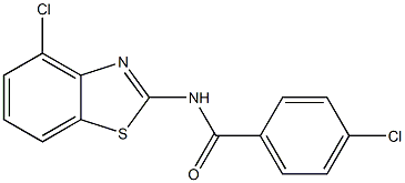 4-chloro-N-(4-chloro-1,3-benzothiazol-2-yl)benzamide Struktur