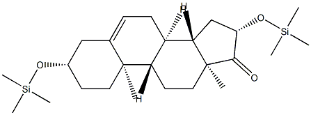 3β,16β-Bis(trimethylsiloxy)androst-5-en-17-one Struktur