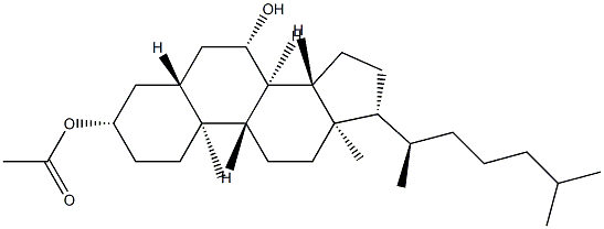 5α-Cholestane-3β,7β-diol 3-acetate Struktur