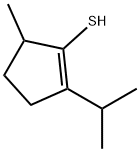 1-Cyclopentene-1-thiol,5-methyl-2-(1-methylethyl)-(9CI) Struktur