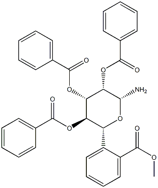 2-O,3-O,4-O,6-O-Tetrabenzoyl-β-D-mannopyranosylamine Struktur