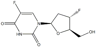 5-fluoro-2',3'-dideoxy-3'-fluorouridine Struktur